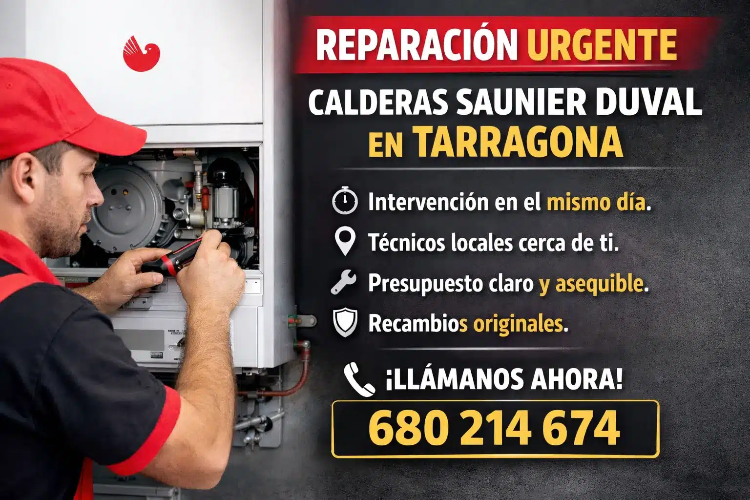 Reparacion calderas saunier duval urgentes